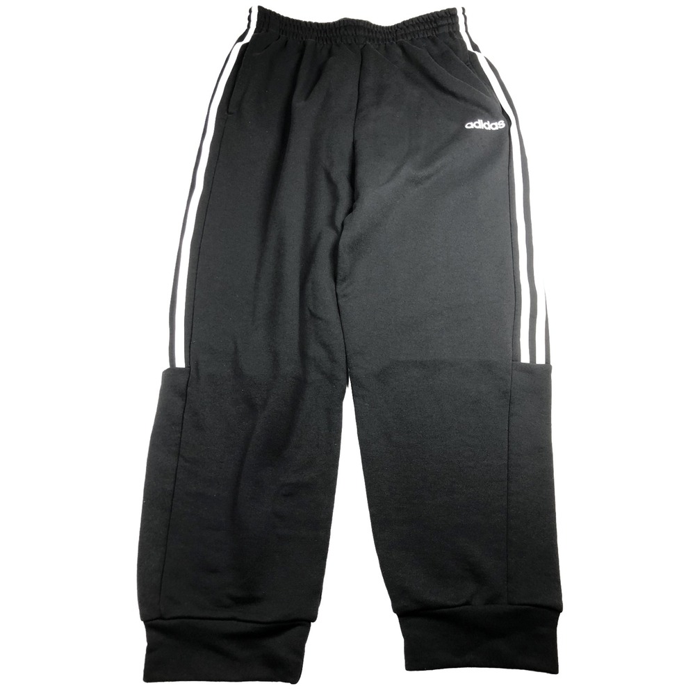 Adidas Joggers Mens L Black Climalite Pants Soccer Warmup Activewear Track
